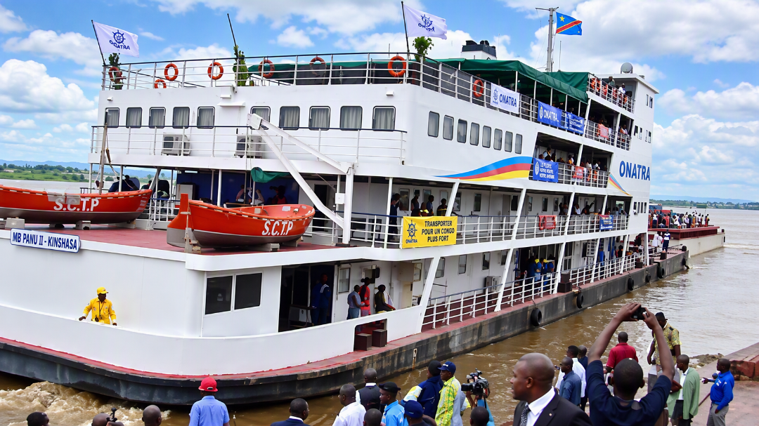 RDC : l’ONATRA relance la liaison fluviale Kinshasa-Bandundu avec le bateau MB Panu II
